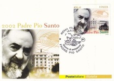 PADRE PIO SANTO  CARTOLINA