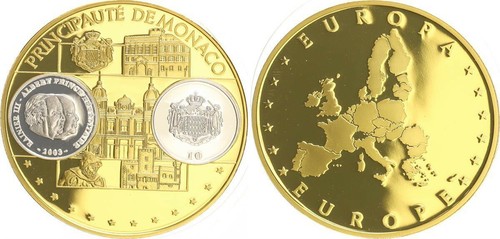 Medaglia principato monaco - principato,