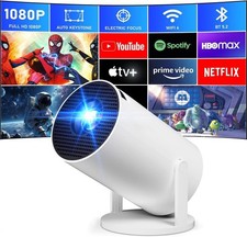Proiettore portatile HY300 Pro 1080p WiFi6 BT5.0 auto‑keystone box completa