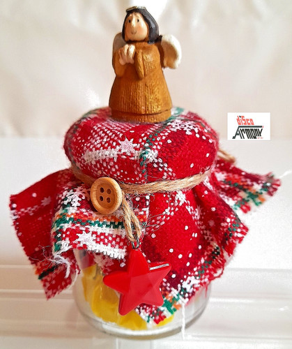 Vasetto con decori natalizi e - vasetto,