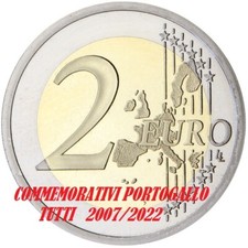 PORTOGALLO 2 EURO COMMEMORATIVI 2007/2025 TUTTI FDC-UNC-BU FROM ROLLS