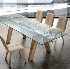 *TAVOLO  PIANO IN CRISTALLO