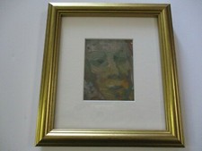 PICCOLA GEMMA DIPINTO OLIO WILLIAM DORSEY IMPRESSIONISTA RITRATTO VOLTO RARO ELENCATO 