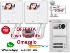 KIT CAVO + VIDEOCITOFONO BIFAMILIARE URMET 1783/322 completo di cavo twistato 