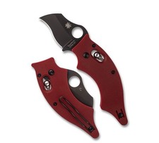 Spyderco St. Nick’s Knives Esclusivo Dodo C80GPRDBK - Rosso G10 - Nero Lama 4V