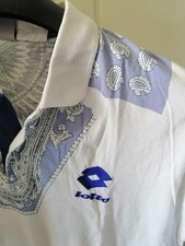VINTAGE Tennis BORIS BECKER POLO SHIRT LOTTO WHITE SIZE M