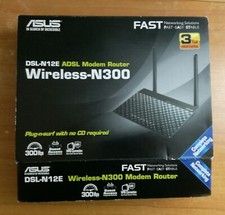 SWITCH / MODEM / ROUTER ETHERNET 4 PORTE 100 MB ASUS N-300 DSL N12E FUNZIONANTE