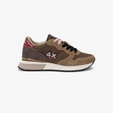 SUN 68  SCARPA DONNA  IN CAMOSCIO E TESSUTO  Z45217 STARGIRL  GLITTER  MARRONE