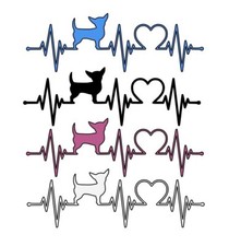 Adesivo chihuahua heartbeat - adesivo,