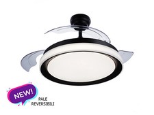 VENTILATORE DA SOFFITTO PALE A SCOMPARSA LUCE E TELECOMANDO PHILIPS NERO NEW