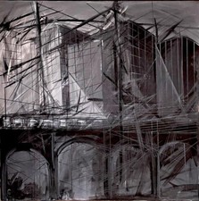 Quadro dell'artista Marco Tamburro dipinto ad acrilico su tela, 80x80 cm.