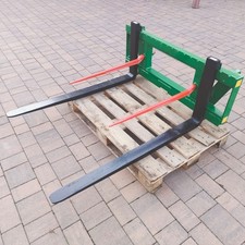 Forca per pallet FEM2 2000 kg per attacco euro verde forche 1200 mm + 2 spiedini fieno
