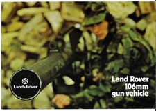 Land Rover Serie III 106mm Pistola Veicolo Militare metà-fine anni 70 Brochure Esportazione