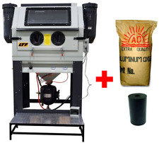 SABBIATRICE PROFESSIONALE CON ASPIRAZIONE CICLONE CABINA SABBIATURA  + ACCESSORI