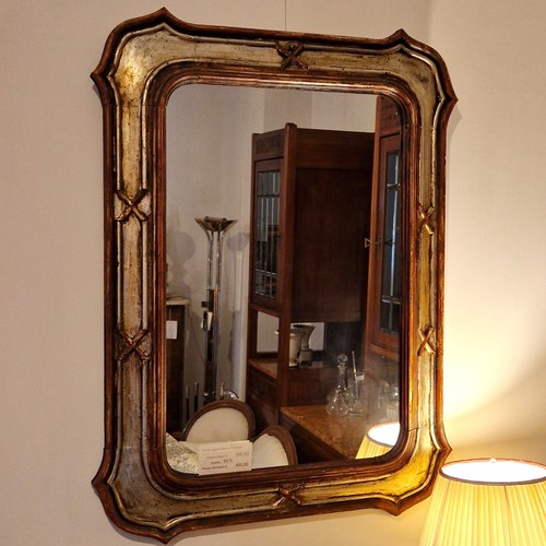 Specchio con cornice legno - cornice, in