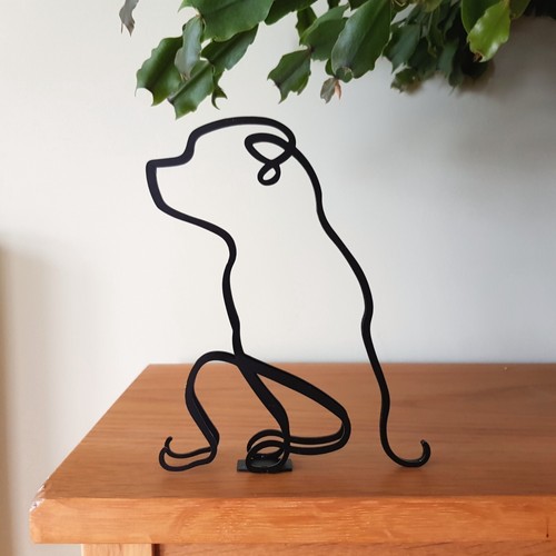 Statua cane rottweiler nero - cane,