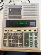 Calcolatrice vintage Olivetti Divisumma 412 con stampa e display verde