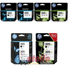 CARTUCCE ORIGINALI NERO/COLORE HP 305/305XL A SCELTA