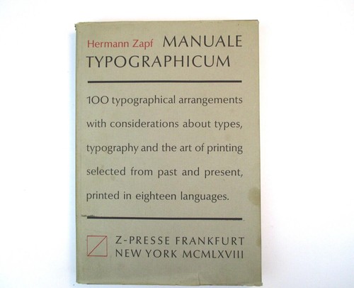 Manuale typographicum - manuale,