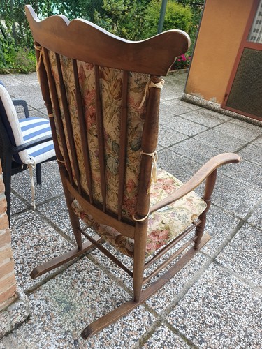 Sedia dondolo legno con - in, legno.con