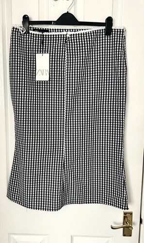 Gonna gingham zara - blu, e