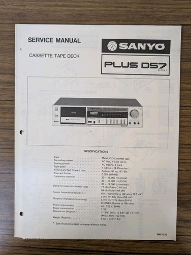 Sanyo plus d57 cassette tape - d57,