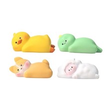 4 mini statuette di animali in