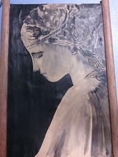 Vecchio antico dipinto profilo