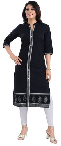 Tunica kurti donna cotone nero - tunica,