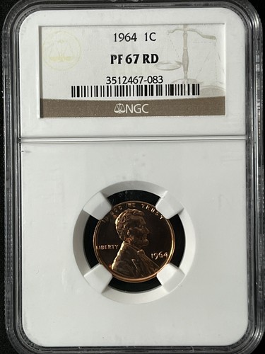 1964 proof lincoln - 1c, rd