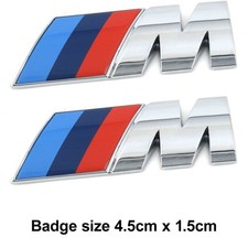2x Per BMW M Cromo Lato