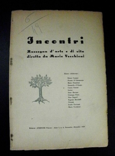 Rivista incontri 1959 - incontri, n.6-