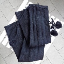 Scaldamuscoli Calzedonia neri pon pons glitterati fili lurex calze calzini lana