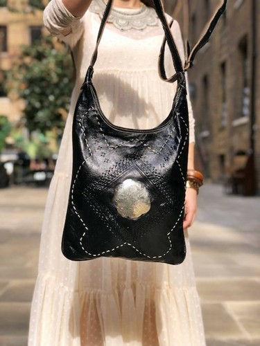 Borsa pelle marocchina nera - borsa,