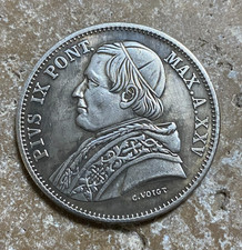 5 Lire 1870 Anno XXV  Papa Pio