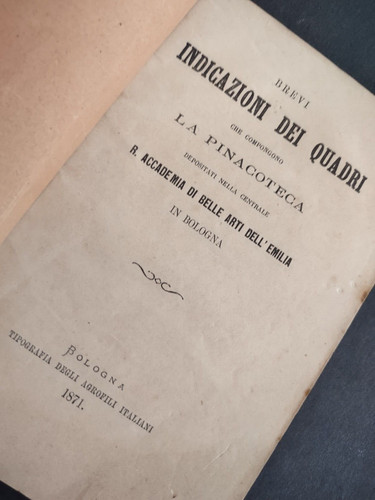 1871 indicazione dei - dei, quadri