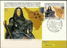 Italia 2016 Granduca di Toscana Regione Storia Reale - Mappa Uva/Frutta MC