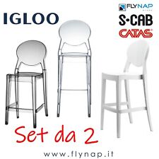 SCAB DESIGN SET 2 SGABELLI SGABELLO IGLOO POLICARBONATO CASA BAR RISTORANTE