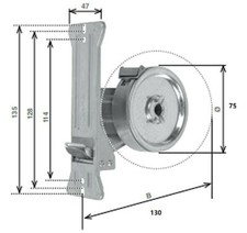 Avvolgitore Tapparella interasse 114 128 135 mm 3,5mt Tapparelle 