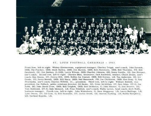 1963 louis cardinals 8x10 - 1963,