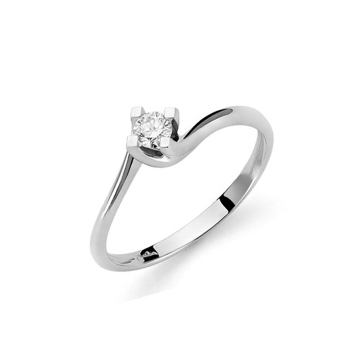 Anello solitario miluna - anello, oro
