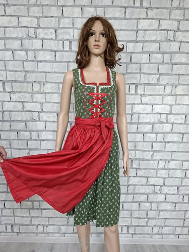 Abito bavarese verde - abito, rosso
