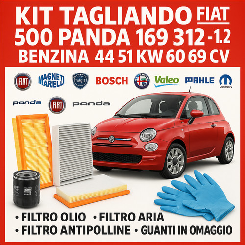 Kit filtri fiat 500 - 500, panda