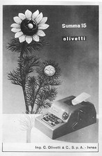 PUBBLICITA' 1952 OLIVETTI  SUMMA 15 DESIGN CALCOLATRICE NUMERI COMPTOMETER IVREA