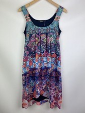 Abito donna Desigual senza maniche fantasia floreale in rete taglia 42...