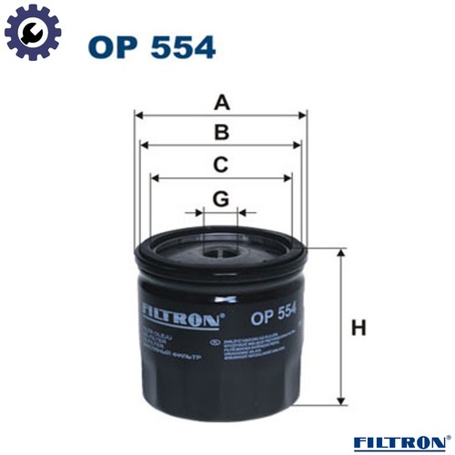 Filtro olio 554 per peugeot - filtro,