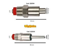 Abbeveratoio a spillo automatico per cani e suini acciaio inox attacco da 1/2"