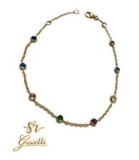 Bracciale in ORO GIALLO con Cristalli Colorati 18 KT 750% List. 395€