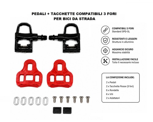 Pedali bici corsa sgancio - pedali,