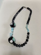 collana in Agata grezza nera